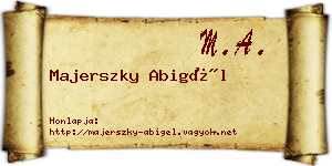 Majerszky Abigél névjegykártya